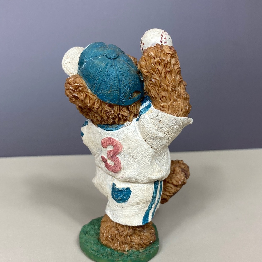 🐻📦$4.99 ship: Home Interiors KK Brown Bear Baseball Pitcher Figurines Lot of 2 - Picture 3 of 12